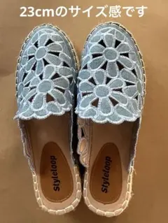 デニムサンダル、フラットヒールサンダル、厚底フラットサンダル