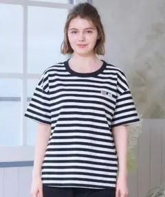 【新品タグ付】PAUL & JOE 猫刺繍 ボーダーTシャツ Mのサムネイル