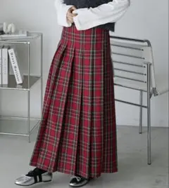 フォルクシー　チェックロングスカート　マキシ　Mサイズ