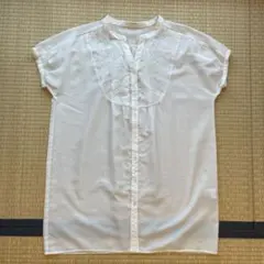 LHELBIE ホワイト 刺繍 ブラウス 半袖のサムネイル