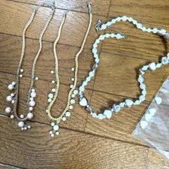 パールモチーフネックレス3点セット＊送料込み＊