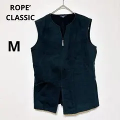 ROPE’ CLASSIC ジップベスト ブラック Mサイズレディース秋冬
