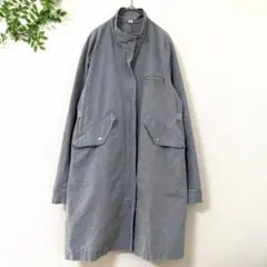 BLISS Basel スタンドカラーロングジャケット スプリングコート グレー