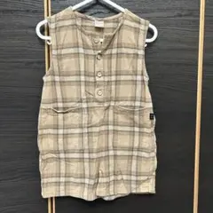 【tete a tete】チェック柄ロンパース 80cm