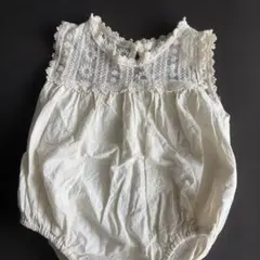 アイボリー レースロンパース