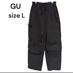 GU パラシュートカーゴパンツ S ブラック