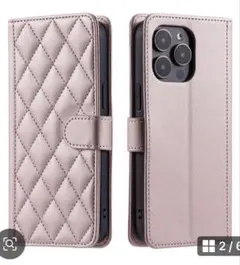 iPhoneケース　16Pro 手帳型　キルティング　おしゃれ　カードコイン入る