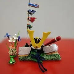 端午の節句　子供の日　兜　鯉のぼり　菖蒲　柏餅　収納箱付き　ハンドメイド