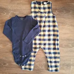 可愛い！NEXTネクスト　ボディスーツ　サロペット　セットアップ　86～92cm