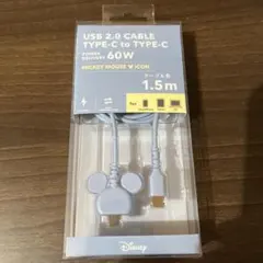 Disney USB 2.0 Type-Cケーブル 1.5m 60W