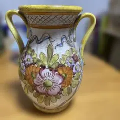 イタリア 花瓶 フラワーベース 花柄 グリーン H25cm F109-25GR - メルカリ