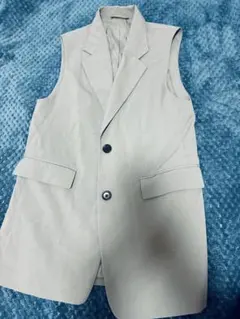 GU ロングベスト ジレ Sサイズ グレージュ レディース