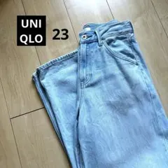UNIQLO バギーカーブジーンズ　62 ブルー 丈標準　23