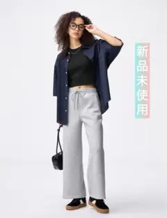 GU パフスウェットバギーパンツ グレー