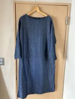 mizuiro ind ダークブルー 長袖ワンピース