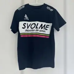 SVOLME ネイビー ロゴ Tシャツ　ドライ　女の子　スポーツ