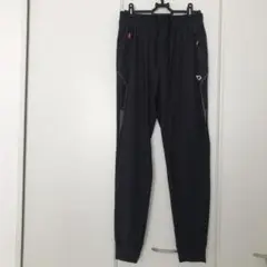 メッシュパネル付き　ブラック　ヨガパンツ　ジャージパンツ　スウェット　タイツ