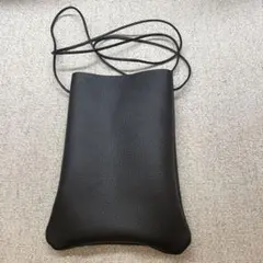 本革（牛革）ショルダーバッグ　ブラック　レザークラフト ハンドメイド