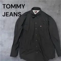 TOMMY JEANS ブラック 長袖シャツ Mサイズ　オーバーサイズ
