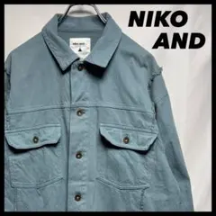 古着　niko and デニムジャケット　変形　ユーズド加工　19