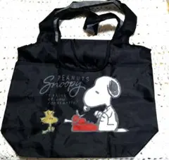 PEANUTS スヌーピー エコバッグ ブラック
