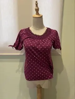 アクシーズファム トップス レース ドット柄