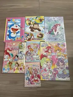 キャラクターぬりえセット 7冊