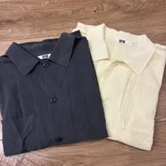 2枚セットUNIQLO U シアーコットンシャツ Lサイズのサムネイル