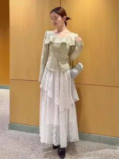 snidel Sustainableバリエーションティアードスカート