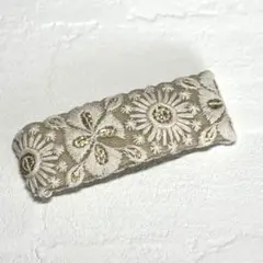 ハンドメイド インド刺繍リボン パッチンピン4
