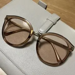 ブラウン ラウンド型 サングラス