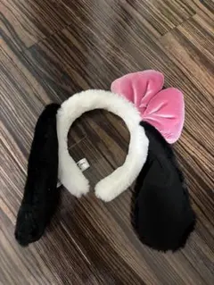 スヌーピーのカチューシャ　ピンクリボン