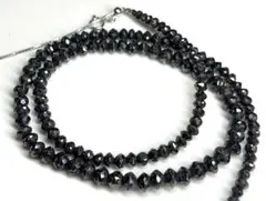 天然ブラックダイヤモンド 大粒 5㎜ 50ct 大人気 ネックレス K18WG 