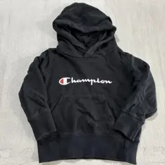 Champion ブラック パーカー 100