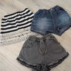 キッズ　女の子　è.à.B 　ショートパンツ　スカート　3点セット　120cm