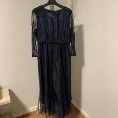 LA MAISON　総レースロングワンピース　ネイビー　結婚式