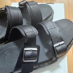 A17203 未使用 バードランド ダブルモンク レザーサンダル 黒 10