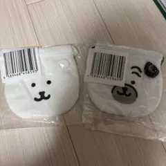 ナガノマーケット ぬいぐるみくじ 4等 おかおミニ巾着 2種セット