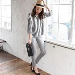 ユニクロ　ウルトラストレッチジーンズ　グレー　スキニーパンツ レギンス　デニム