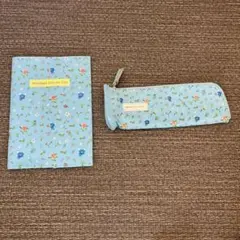 花柄ペンケースとブックカバーのセット