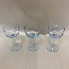 ライトブルー ワイングラス 3個セット