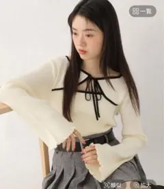 美品♡ Heather 2WAYフロントカットアウトニット