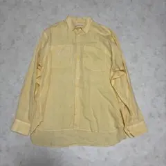 maatee&sons リネンジョーゼットフリンジシャツ イエロー - メルカリ