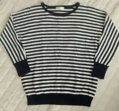 vis 白×紺ボーダーニット Mサイズ