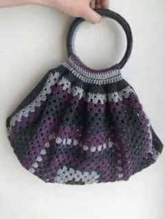 ハンドメイド　手編みバック