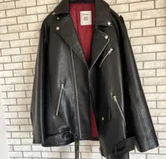 jouéti ブラック レザー ダブルライダースジャケット　美品のサムネイル