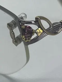 新品未使用 サファイア装飾 20石 フチなし高級メガネフレーム レンズ 