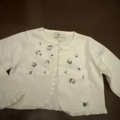 KUMIKYOKU 花柄刺繍 カーディガン 110