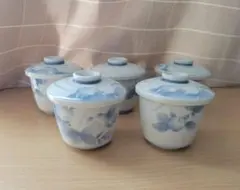 れ*）様 シンプルな 茶碗蒸し 蓋付き蒸し碗 5客セット 5個セット