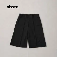 美品★ ニッセン ハーフパンツ ワイド M 黒 きれいめのサムネイル
